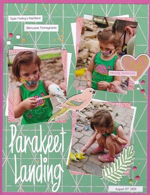 Parakeet Landing
Everly practicing a bit of patience while trying to get the parakeets to eat from her seed sticks @ Clyde Peeling's Reptiland this Summer.
Keywords: Sketches in Thyme;kids;Crate Paper Wild Heart;Silhouette Cameo;Parakeets;8-1/2 x 11 Layouts