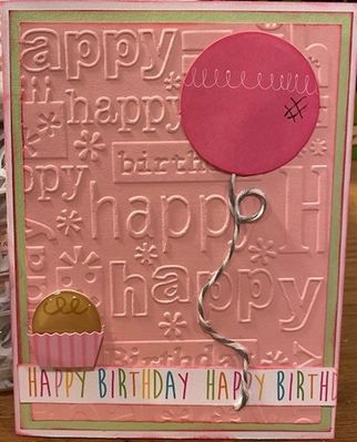 BC challenge #6 embossed card
