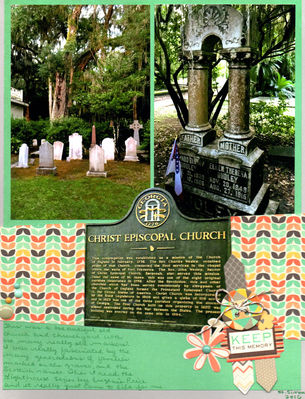 St Simons ChristChurch
Beautiful beautiful old church with a rich, rich history.  I found that there was a series of historical fiction novels written featuring people buried in the ChristChurch cemetery.  The Lighthouse series, by Eugenia Price.  
