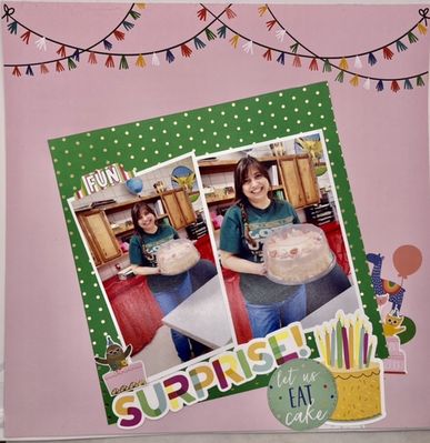 Surprise 
Cybercrop March 2022
Keywords: Surprise, birthday, cake
