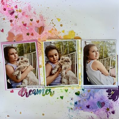 July Challenge White +Rainbow 
Keywords: July Challenge White and Rainbow!