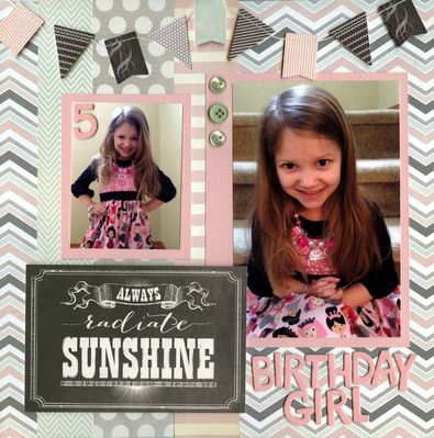 Always Radiate Sunshine
1-6-18 Challenge Use 3 Pattern Papers
