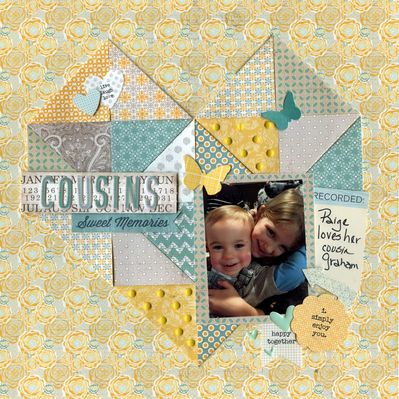 Cousins
1-3-18 Challenge  6 x 6 papers
