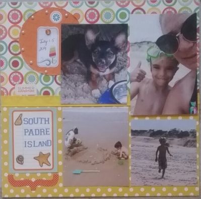 south padre island
4 pp/4 embellishment challenge 
