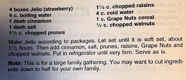 Jello Plum Pudding recipe
November 13 challenge
