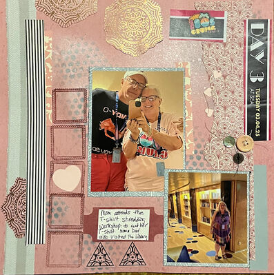 Day 
May 23, 2025 Challenge
Keywords: pps;buttons;me;filmstrip;inking;stamping;fussy cutting;hearts;emphemera