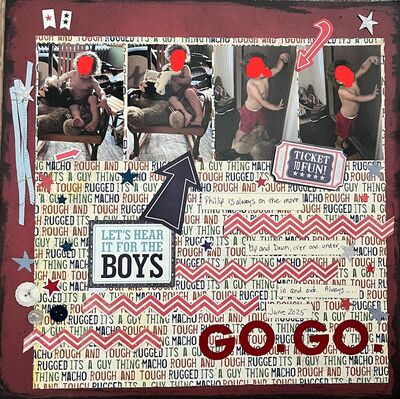 Go Go
October 24 challenge
Keywords: stars;arrows;ribbon;stickers;buttons;pp