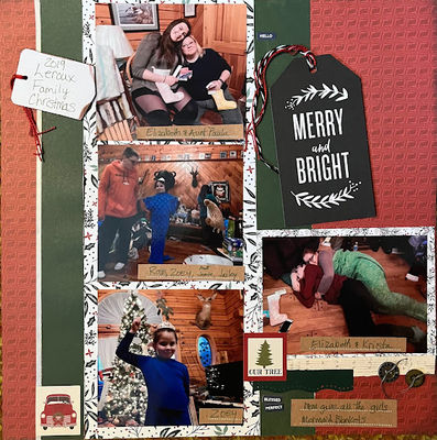 Merry & Bright
March 3 challenge:  presents
Keywords: tags;stickers;string;buttons