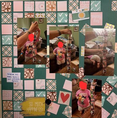 Blocks
2/7/26 challenge
Keywords: squares;heart;fussy cutting;buttons;thread;camera;4 photos