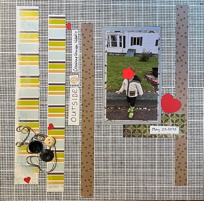 Outside
June 27, 2025 challenge
Keywords: brown;green;red hearts' buttons;string;sticker