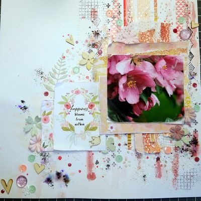 Bloom
Art journal/mixed media layout
