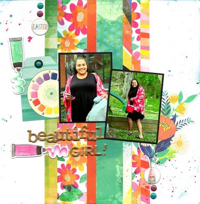 Beautiful Girl - July 8th Challenge
Photos of sweet granddaughter Makaylee helping to hide the Easter Eggs for our hunt, April 2022. 
Keywords: American Crafts