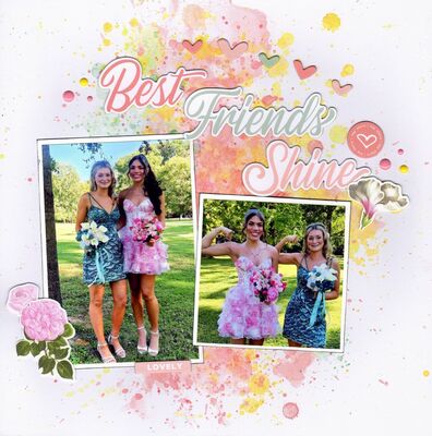 Best Friends Shine - February 4th Challenge
Photos of sweet granddaughter Lucy and her best friend, Homecoming. (October 2025) 
Keywords: Vicki Boutin