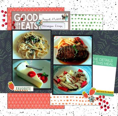 Good Eats
Photos of our delicious dinner one evening aboard the Norwegian Escape Cruise Ship, August 2019. 

Keywords: Good Eats