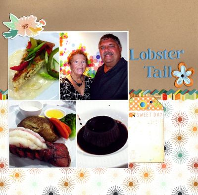 Lobster Tail - March 30th Challenge
Photos of DH and I along with our Lobster Tail meal aboard the Royal Caribbean Mariner of the Seas Ship. (October 2023)

Keywords: Carta Bella