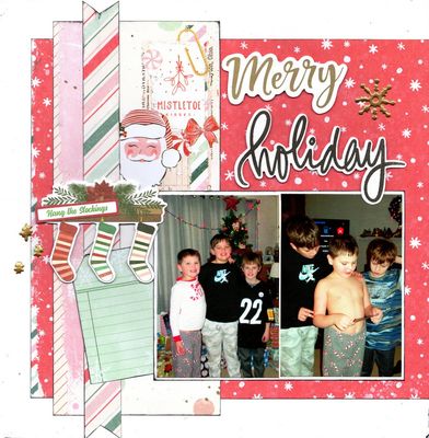 Merry Holiday - December 3rd Challenge
Photos of our youngest three grandsons Travis, Kellan, and Evan reading clues to find their stockings, Christmas 2021.
Keywords: Prima