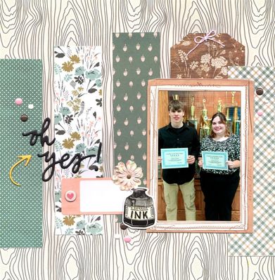 Oh Yes! - August 5th Challenge
Photo of sweet grandkids Nathan and Sydney who made the top 15% of their classes, March 2023.

Keywords: Fancy Pants Designs