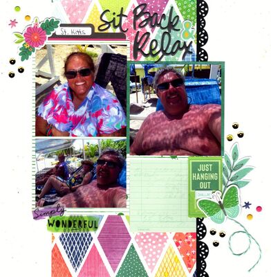 Sit Back & Relax - August 14th Challenge
Photos of DH and I along with daughter Marla at St. Kitts on our May 2024 Princess Cruise.

Keywords: American Crafts