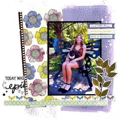 Today Was Epic - December 18th Challenge
Photo of sweet granddaughter Lucy with her doggie Pixie for Homecoming. She got Pixie a fancy little dress too. She's sitting on a butterfly bench that looks like wings. (September 2023)
Keywords: American Crafts