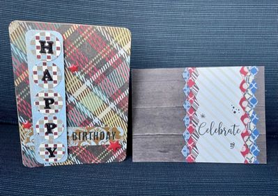 Masculine cards for June 2023 card challenge
From a couple of Pagemaps sketches - and my stash!
Keywords: Masculine cards - Basic Grey and Bazzill