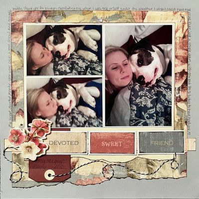 Devoted Sweet Friend
March 18, 2023 Challenge - red, white, blue plus punches 
