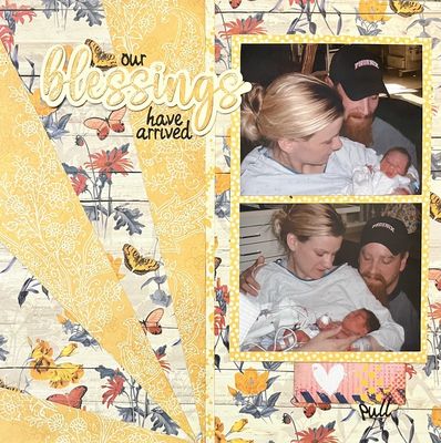 Our Blessings have arrived 
Sept 24 challenge 
